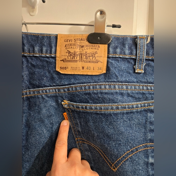 Levi’s Orange Tab Vintage 505 Men’s 40/ 34 - Picture 6 of 13